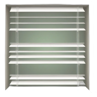 window with blinds sticker