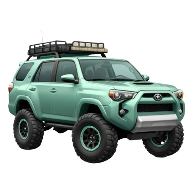Toyota 4 runner jacked up light sea foam color sticker