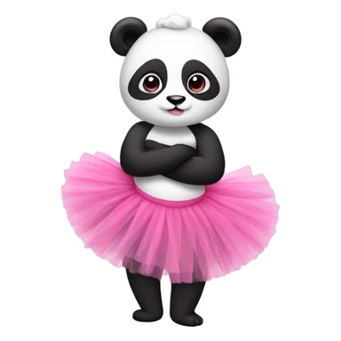 Panda with pink tutu sticker