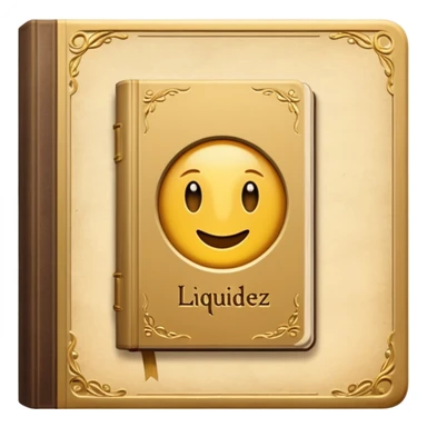 genera un libro que en la portada diga " liquidez" sticker