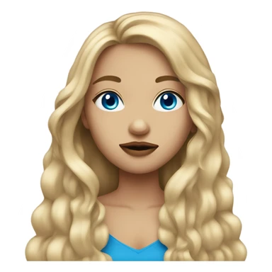 girl with really long hair blue eyes, full lips sticker