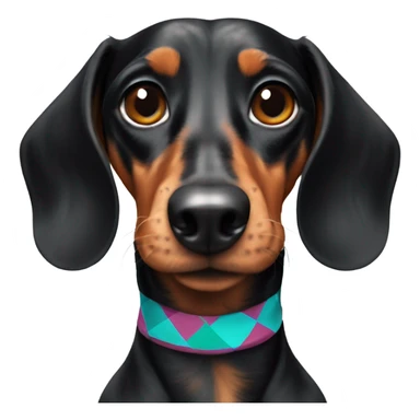 harlequin dachshund sticker