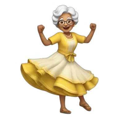 Anciana bailando regueeton sticker