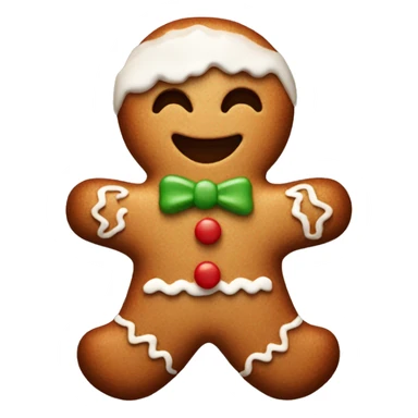 Gingerbread man with decorations and icing  sticker
