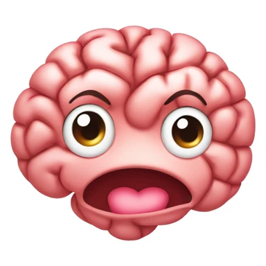 Brain with Heart Eyes 🧠💕 — A cute, cartoon brain with a smile and heart eyes, blending psychology and self-love. sticker