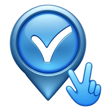 Blue tick verification mark sticker