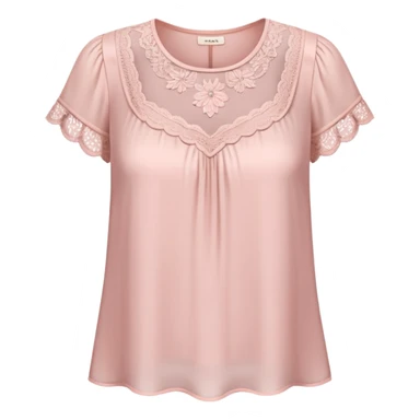 light pink top with lace sticker