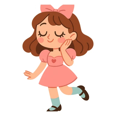 coquette girl sticker