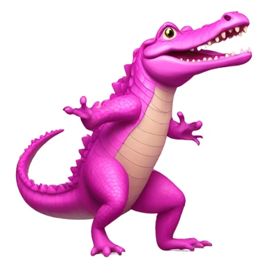a crocodile dancing like a classic dancer in pink tutù sticker