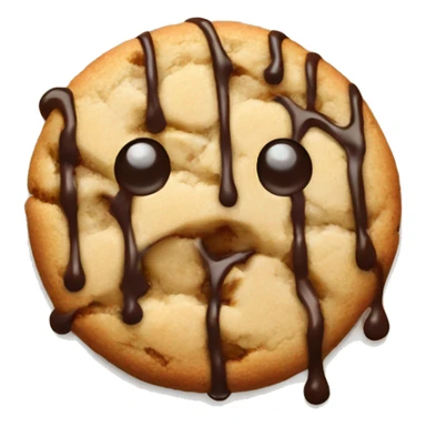 cookie with chunks and drizzle sticker