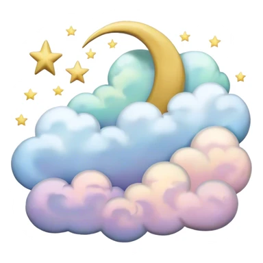 starry night in shades of pastel sticker