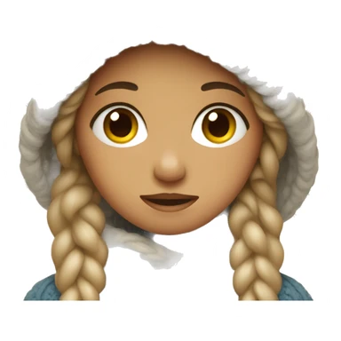 Girl bundled in sweater sticker