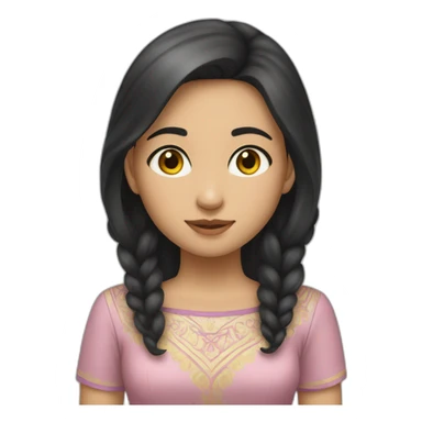 how looks uzbek girl named Sevinch sticker