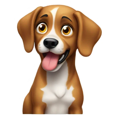 Crazy confused dog sticker