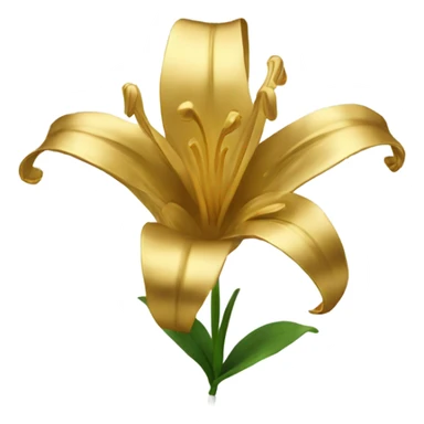 Gold Lilly flower sticker