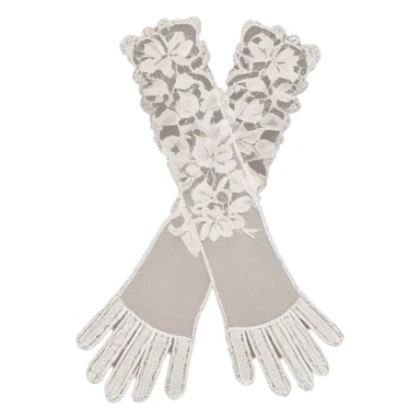 vintage rococo lace gloves  sticker