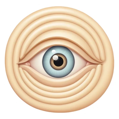 Single eye with spiral dizzy effect sticker