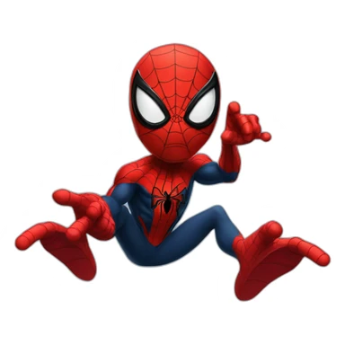 spidermen pointing finger at left side sticker