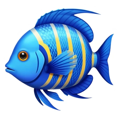 Blue tropical fish with vibrant colors sticker