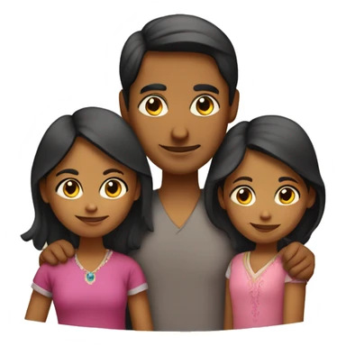 Indian family with 1 daughters  sticker