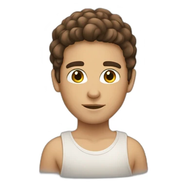 Daniel nass brazilian white skin brown hair sticker