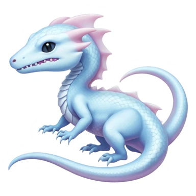 Pastel white frosty albino Salandit-Amaura-fusion sticker
