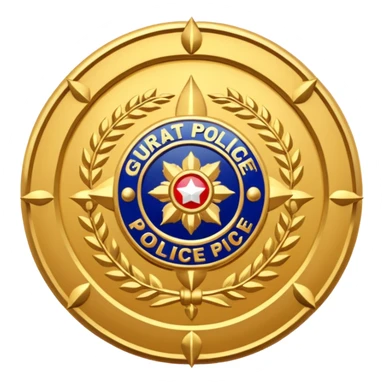 Gujarat police logo sticker