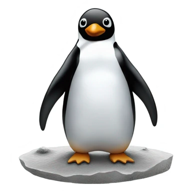 Penguin on the moon sticker