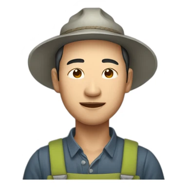 Chinese farmer sticker