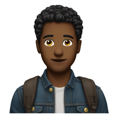 realistic portrait of solo boy sticker