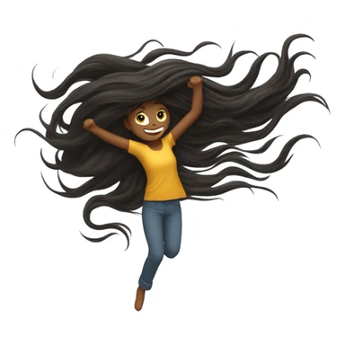 Hair flip sticker