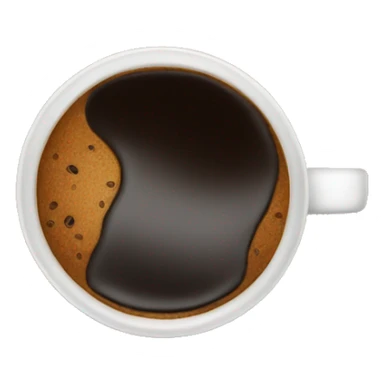 black coffee top view sticker