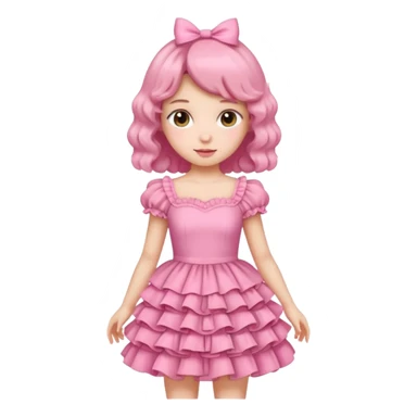 barbie girl dress color sticker