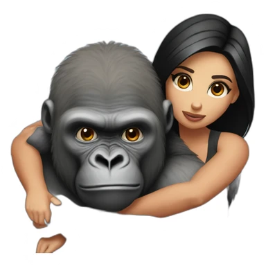 Buff Gorilla holding Kim Kardashian from back sticker