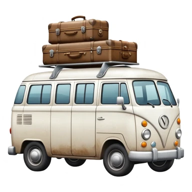 Van with luggage on top sticker