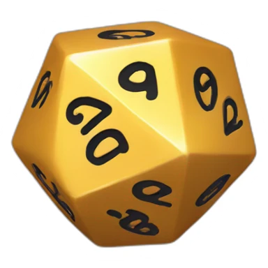 D20 dice sticker