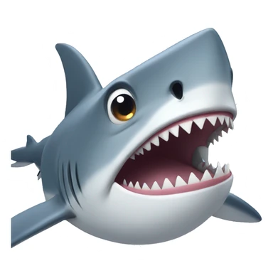 shark happy sticker