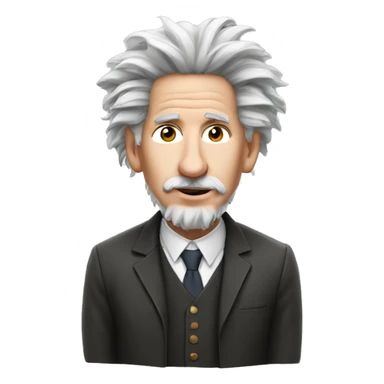 Messi with Einstein hair sticker