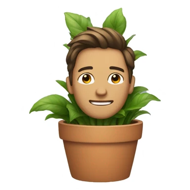The guy in the flower pot sticker