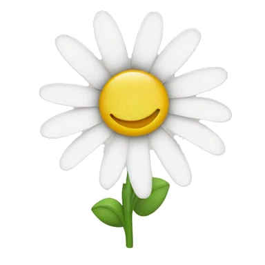 daisy flower with two pedals sticker