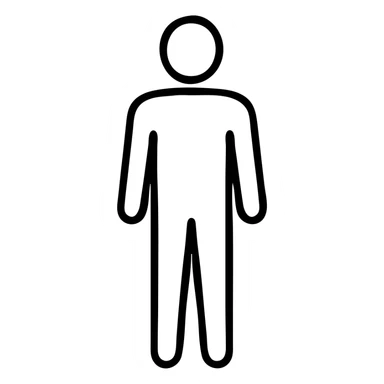 Simple human body silhouette, standing position sticker