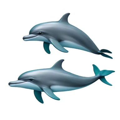 2 dolphins sticker