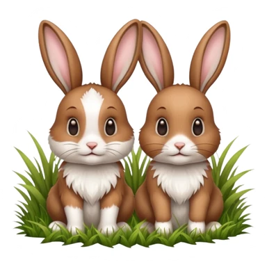 2 rabbits mating sticker