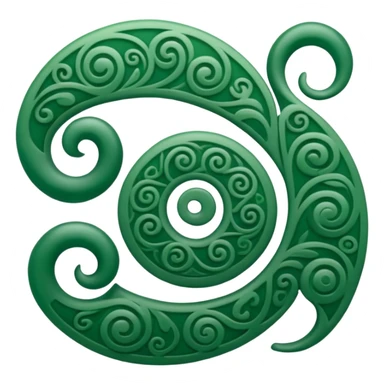 Unity Māori koru design at top sticker
