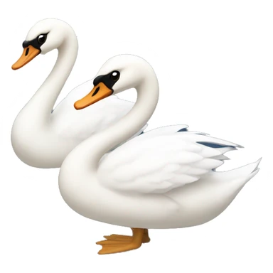 2 swans  sticker