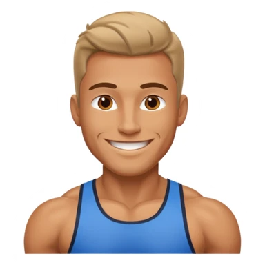 sportive man sticker