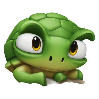 schildkröte auf insel mit schatz sticker