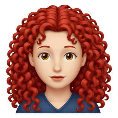 Pelirrojo pelo largo con rulos sticker