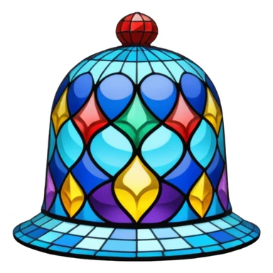 Stained glass hat sticker
