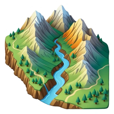 Map for hiking sticker